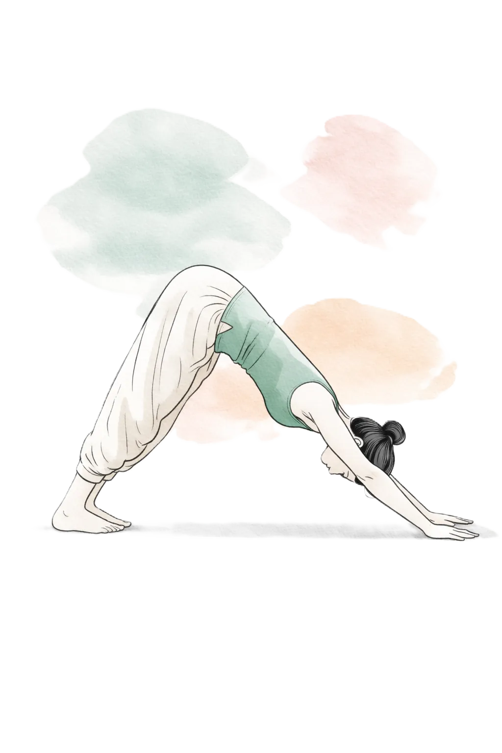 Step 5 of 12 — Parvata Asana: downward-facing mountain